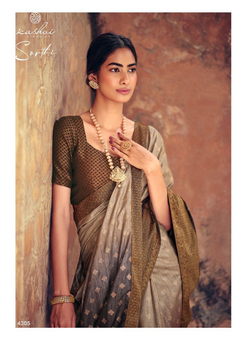 Kashvi Sarthi Fancy Designer Heavy Festive Casual Wear Printed Silk Sarees Collection